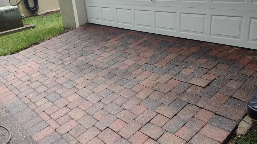 Spray Paint Removal on Paver Brick Driveway in Port Saint Lucie, FL